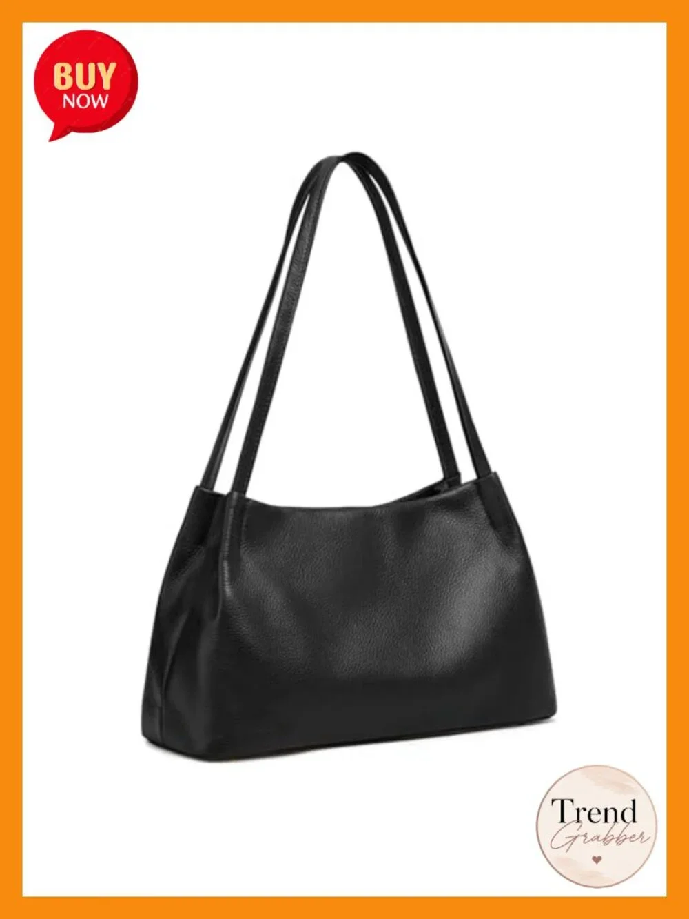 Top Grain Cowhide Leather Hobo Crossbody Bag Magnetic Snap